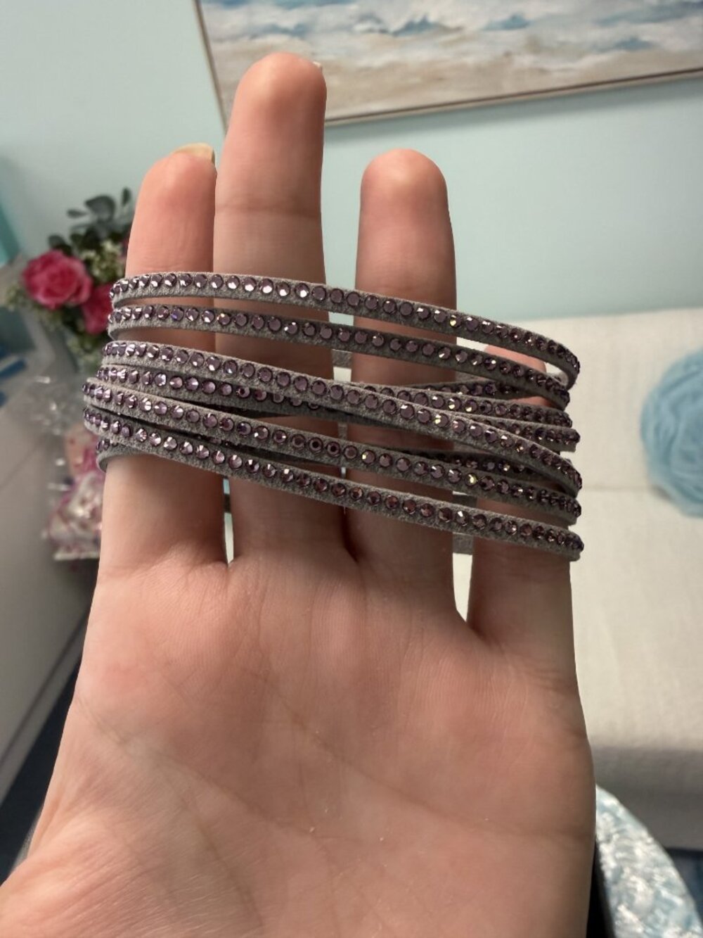 Wrap style Bracelet Swarovski Touchstone, color: Iris